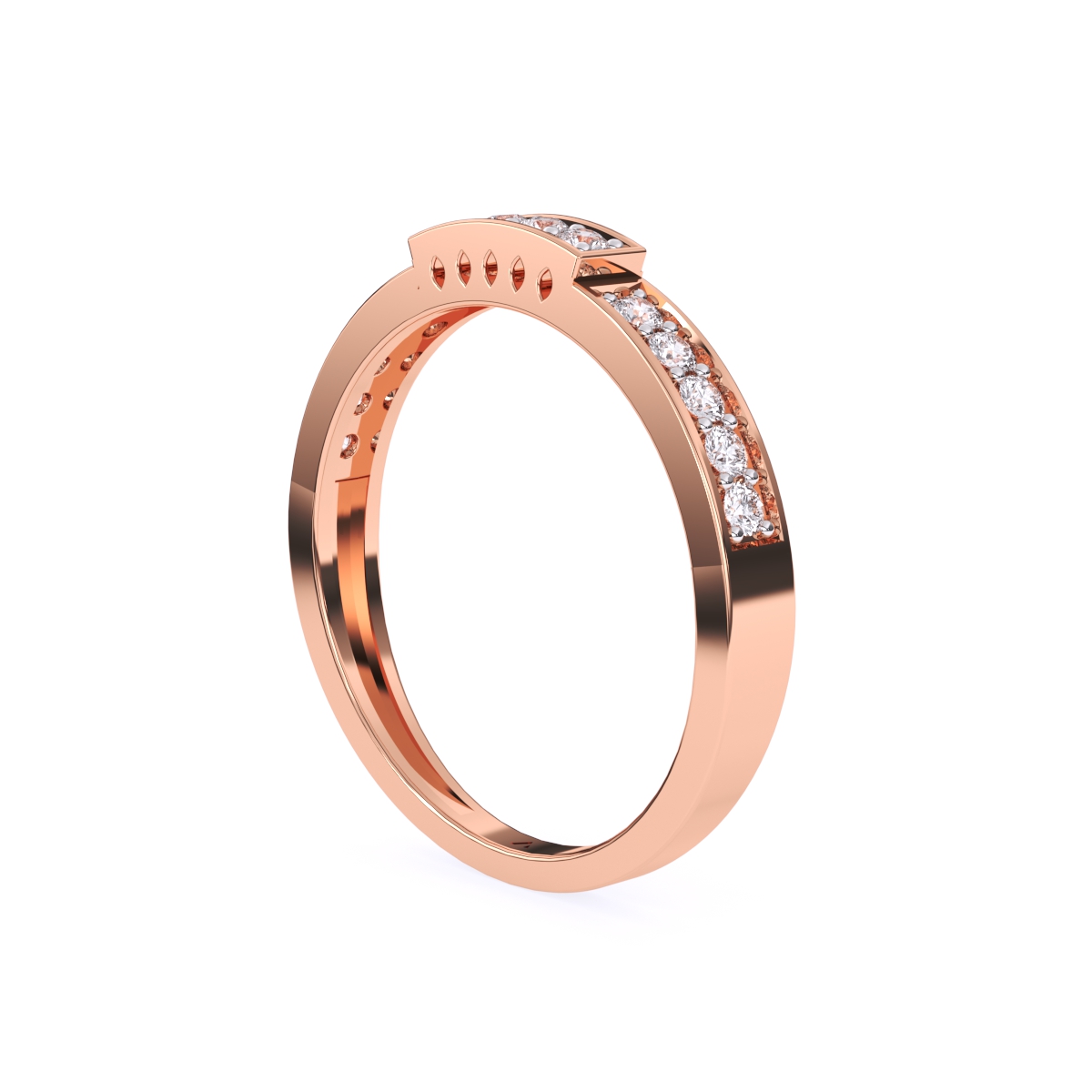 Luxurious Round Diamond Wedding Band